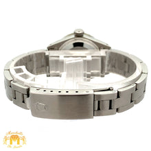 Load image into Gallery viewer, 26mm Ladies`Rolex Watch with Stainless Steel Oyster Bracelet (diamond bezel, blue dial)