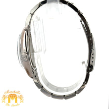 Load image into Gallery viewer, 34mm Rolex Watch with Stainless Steel Oyster Bracelet (silver dial, smooth bezel)