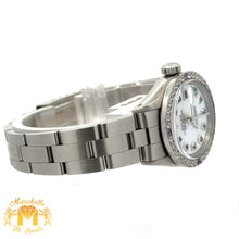 Load image into Gallery viewer, 26mm Rolex Diamond Watch with Stainless Steel Oyster Bracelet (custom diamond dial, custom diamond bezel)