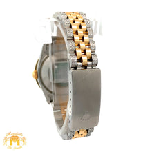 Load image into Gallery viewer, 31mm Rolex Diamond Watch with Two-Tone Jubilee Bracelet (factory diamond dial, custom diamond bezel)