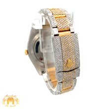 Load image into Gallery viewer, Iced out 41mm Rolex Diamond Watch with Two-Tone Oyster Bracelet
