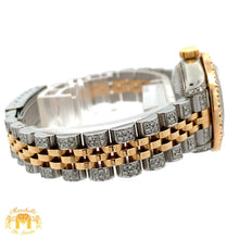 Load image into Gallery viewer, 26mm Ladies`Rolex Watch with Two-Tone Jubilee Diamond Bracelet (factory diamond dial, custom diamond bezel)