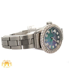 Load image into Gallery viewer, 26mm Ladies`Rolex Datejust Watch with Stainless Steel Oyster Bracelet (Diamond mother of pearl (MOP) dial, diamond bezel)