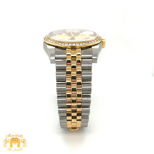 Load image into Gallery viewer, Full factory 36 mm Diamond Rolex watch with Two-tone Jubilee Band
