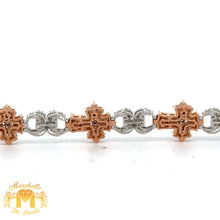 Load image into Gallery viewer, 3.24ct diamonds and gold Cross Bracelet (choose your color)