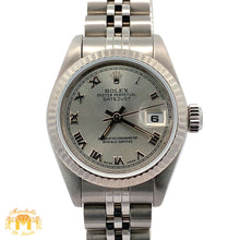 Load image into Gallery viewer, 26mm Ladies` Rolex Watch with Stainless Steel Jubilee Bracelet (silver dial, fluted bezel)