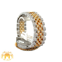 Load image into Gallery viewer, Model: 11673 Iced out 36mm Rolex Watch with Two-Tone Jubilee Bracelet