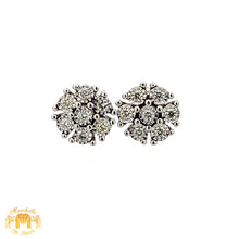 Load image into Gallery viewer, 4 piece deal: 34mm Rolex Diamond Watch + White Gold and Diamond Twin Square Bangle + Flower Earrings + Gift from MTJ