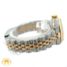 Load image into Gallery viewer, Full factory 26mm Ladies` Rolex Datejust Watch with Two-Tone Jubilee Bracelet (diamond dial, fluted bezel)