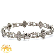 Load image into Gallery viewer, 3.24ct diamonds and gold Cross Bracelet (choose your color)