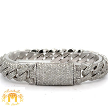 Load image into Gallery viewer, 4 piece deal: 39mm Iced out Audemars Piguet AP Watch + 14k White Gold Solid and Diamond  Bracelet + Complimentary Earrings + Gift from MTJ