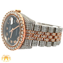 Load image into Gallery viewer, 36mm Iced out Rolex Datejust Watch with Two-Tone Jubilee bracelet