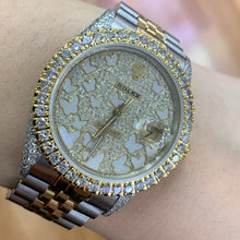 Load image into Gallery viewer, 36mm Rolex Diamond Watch with Two-Tone Jubilee Bracelet (custom diamond dial, custom diamond bezel)