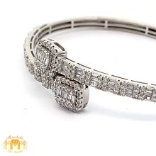 Load image into Gallery viewer, 4 piece deal: 4ct Diamond 36mm Rolex Watch with Stainless Steel Jubilee bracelet + White Gold & Diamond Square Shape Bangle + Diamond and Gold Earrings Set+ Gift from Marchello the Jeweler