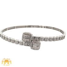 Load image into Gallery viewer, 4 piece deal: Full factory 36mm Rolex Diamond Watch with Stainless Steel Jubilee Band + White Gold & Diamond Twin Square Bangle + Gold & Diamond Flower Earrings + Gift