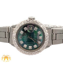Load image into Gallery viewer, 26mm Ladies`Rolex Datejust Watch with Stainless Steel Oyster Bracelet (Diamond mother of pearl (MOP) dial, diamond bezel)