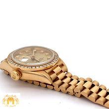 Load image into Gallery viewer, Full factory 26mm Ladies` Rolex Datejust Presidential Rolex Diamond Watch (diamond bezel. diamond dial)