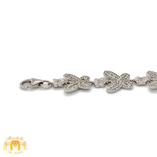Load image into Gallery viewer, Butterfly Ladies`Gold and Diamond Bracelet with Baguette and Round Diamonds(choose gold color)