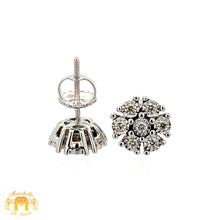 Load image into Gallery viewer, 4 piece deal: 34mm Rolex Diamond Watch + White Gold and Diamond Twin Square Bangle + Flower Earrings + Gift from MTJ