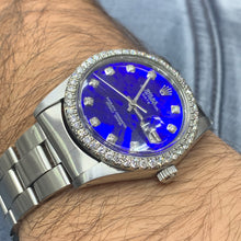 Load image into Gallery viewer, 34mm Rolex Oyster Perpetual Date Diamond Watch with Stainless Steel Oyster Bracelet (Mother of pearl(MOP)  diamond dial)