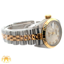 Load image into Gallery viewer, Full factory 26mm Ladies`Rolex Watch with Two-Tone Jubilee Bracelet (diamond dial, fluted bezel)