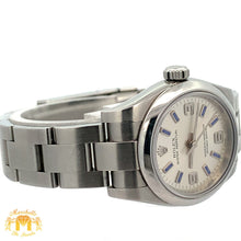 Load image into Gallery viewer, 26mm Ladies`Rolex Watch with Stainless Steel Oyster Bracelet(silver dial with blue hour markers)