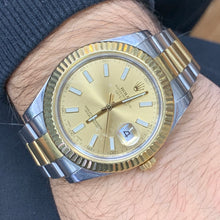 Load image into Gallery viewer, 41mm Rolex Watch with Two-Tone Jubilee Bracelet (fluted bezel, champagne dial)