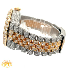 Load image into Gallery viewer, Iced out 42mm Rolex Sky-Dweller Watch with Two-Tone Jubilee Bracelet