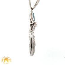Load image into Gallery viewer, 5ct Diamonds 14k White Gold Pisces Pendant with Princess Cut and Round Diamonds