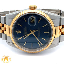 Load image into Gallery viewer, Full Factory Blue 36mm Rolex Watch with Two-tone Jubilee Bracelet (blue dial, quick-set)
