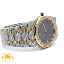 Load image into Gallery viewer, 33mm Iced out Audemars Piguet (AP) Watch with Two-Tone: gold and stainless steel Bracelet (Model: 4092)