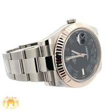Load image into Gallery viewer, 41mm Rolex Watch with Stainless Steel Bracelet (fluted bezel, grey dial with Roman numerals)