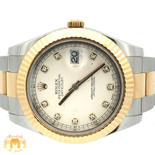 Load image into Gallery viewer, 41mm Rolex Diamond Watch with Two-Tone Oyster Bracelet (fluted bezel, factory diamond dial)