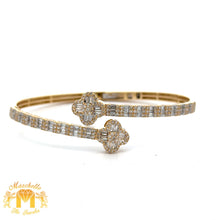Load image into Gallery viewer, 4 piece deal: 36mm Rolex Diamond Watch + Yellow Gold and Diamond Twin Flower Bracelet + Free pair of earrings + Gift from MTJ