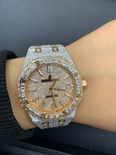 Load image into Gallery viewer, Iced out 37mm Audemars Piguet Two-tone Rose Gold AP Diamond Watch