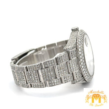 Load image into Gallery viewer, 4 piece deal: 41mm Iced out Rolex Datejust 2 Oyster Band + White Gold and Diamond Twin Square Bracelet + White Gold and Diamond Flower Earrings + Gift from Marchello the Jeweler