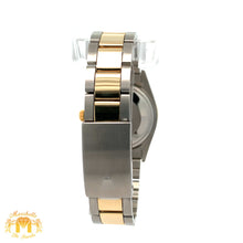 Load image into Gallery viewer, 36mm Rolex Watch with Two-Tone Oyster Bracelet (green dial with diamond Arabic numerals)