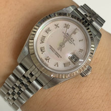 Load image into Gallery viewer, 26mm Rolex Datejust Watch with Stainless Steel Jubilee Bracelet (factory mother of pearl (MOP) dial with Roman numerals)
