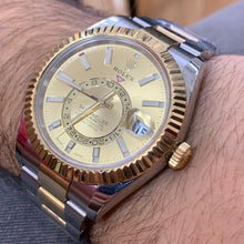Load image into Gallery viewer, 42mm Rolex Sky-Dweller Watch with Two-Tone Oyster Bracelet (fluted bezel, Rolex papers)