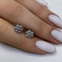 Load image into Gallery viewer, 4 piece deal: 34mm Rolex Diamond Watch + White Gold and Diamond Twin Square Bangle + Flower Earrings + Gift from MTJ