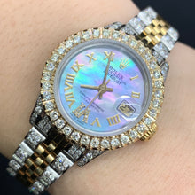 Load image into Gallery viewer, 3ct diamonds Ladies` 26mm Rolex Diamond Watch with Two-Tone Jubilee Bracelet