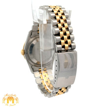 Load image into Gallery viewer, 36mm Rolex Datejust Watch with Two-Tone Jubilee Bracelet (red dial with diamond Roman numerals)