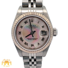 Load image into Gallery viewer, 26mm Rolex Datejust Watch with Stainless Steel Jubilee Bracelet (factory mother of pearl (MOP) dial with Roman numerals)