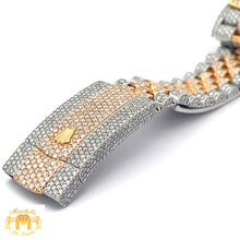 Load image into Gallery viewer, Iced out 42mm Rolex Sky-Dweller Watch with Two-Tone Jubilee Bracelet