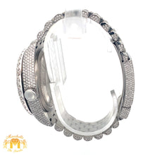 Load image into Gallery viewer, Iced out 42mm Rolex Sky-Dweller Watch with Stainless Steel Jubilee Bracelet