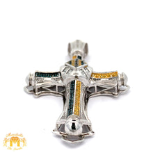 Load image into Gallery viewer, 3.5ct Diamonds and White Gold Cross Pendant with Round Diamonds