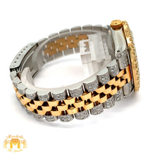 Load image into Gallery viewer, 31mm Rolex Diamond Watch with Two-Tone Jubilee Bracelet (factory diamond dial, custom diamond bezel)