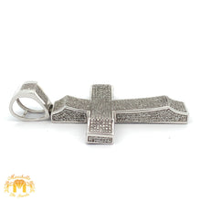 Load image into Gallery viewer, 4ct Diamonds and White Gold Cross Pendant with Round Diamonds