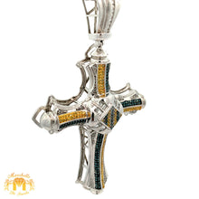 Load image into Gallery viewer, 3.5ct Diamonds and White Gold Cross Pendant with Round Diamonds