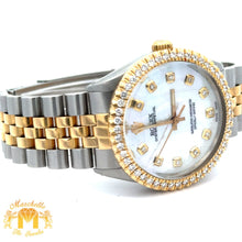 Load image into Gallery viewer, 34mm Rolex Diamond Watch with Two-Tone Jubilee Bracelet (Mother of Pearl (MOP) diamond dial)